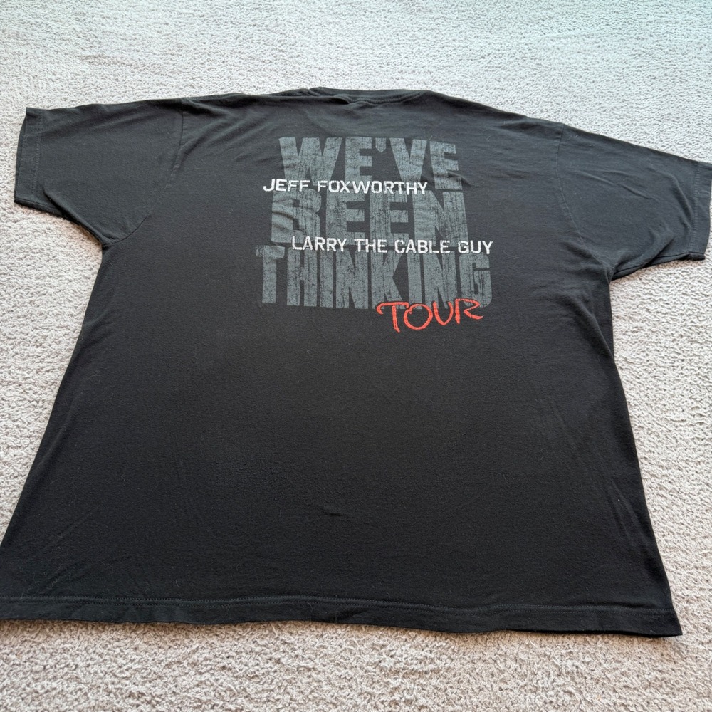 Jeff Foxworthy Larry the Cable Guy Weve Been Thinking Tour T-Shirt Mens XXL